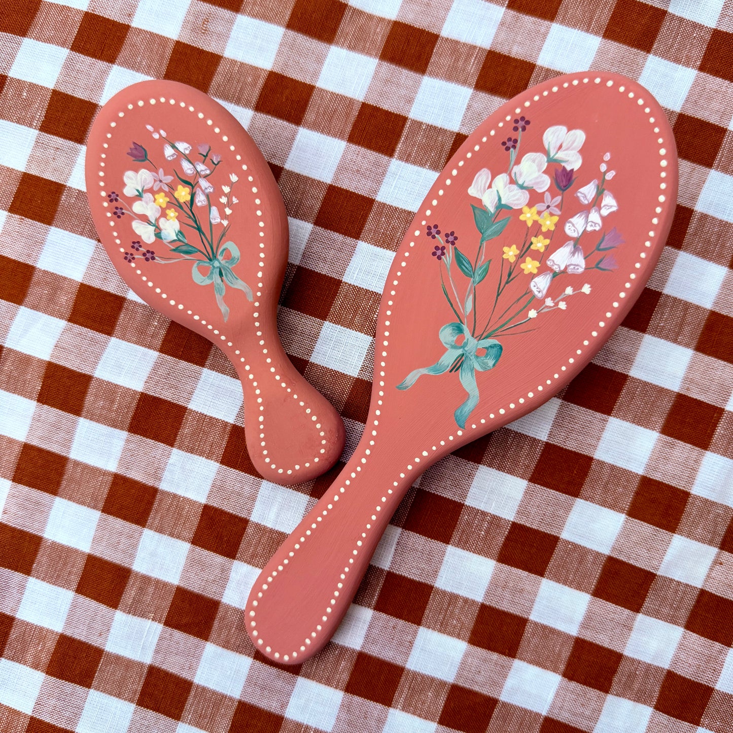 Mama & Me Hairbrushes Pair - Peach
