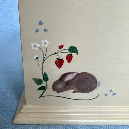 Hand-painted wooden keepsake box created as a bespoke childhood heirloom