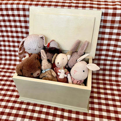 Hand-painted wooden keepsake box created as a bespoke childhood heirloom