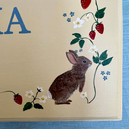 Hand-painted wooden keepsake box created as a bespoke childhood heirloom