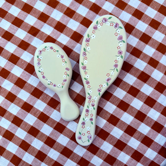 Mama & Me Hairbrushes Pair - Cream