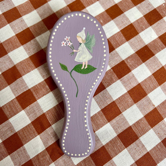 Hand-painted, Personalised Hairbrush ~ Flower Fairy