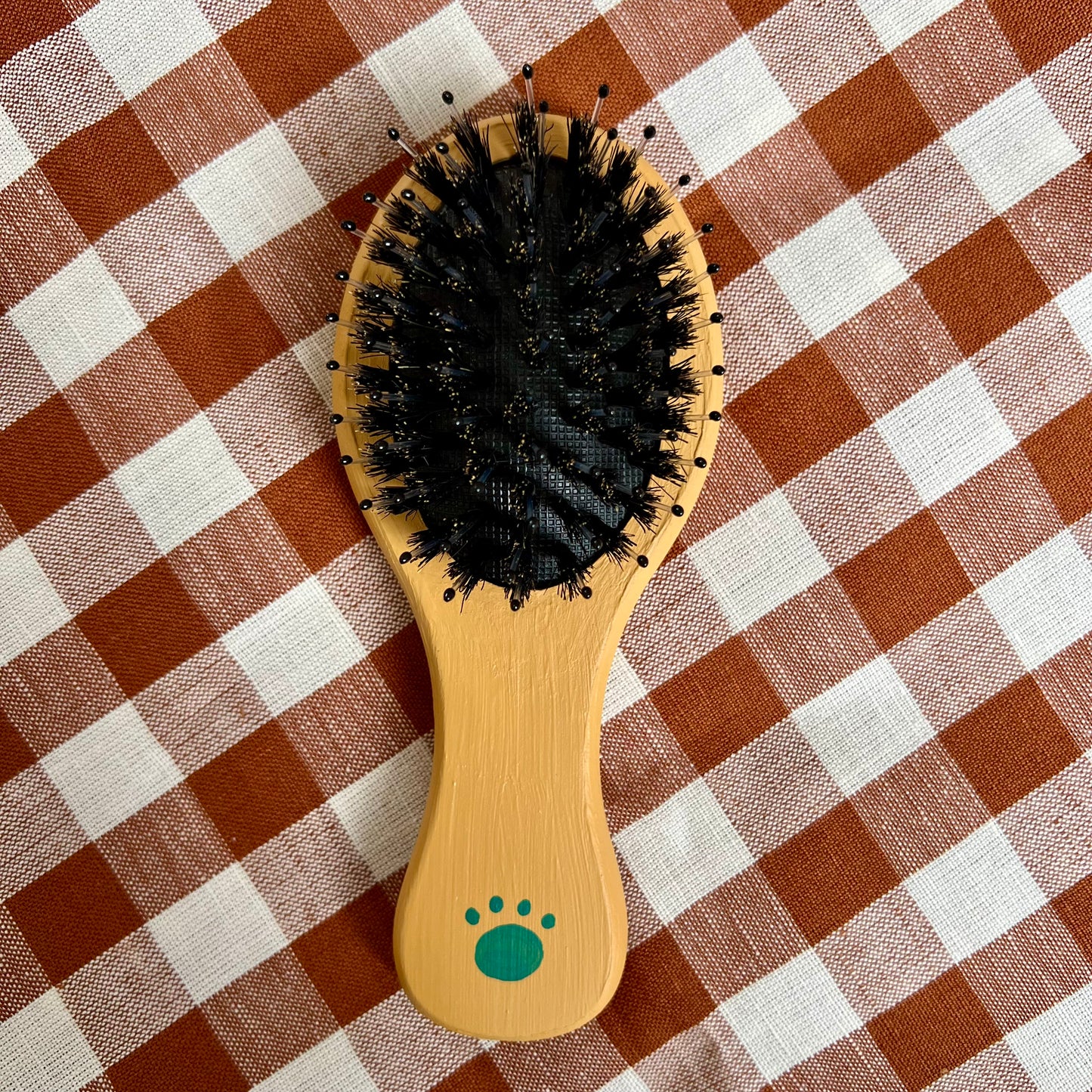 Hand-painted, Personalised Hairbrush ~ Dinosaur