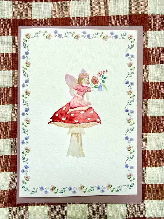 fairy greetings card, straight-on photograph